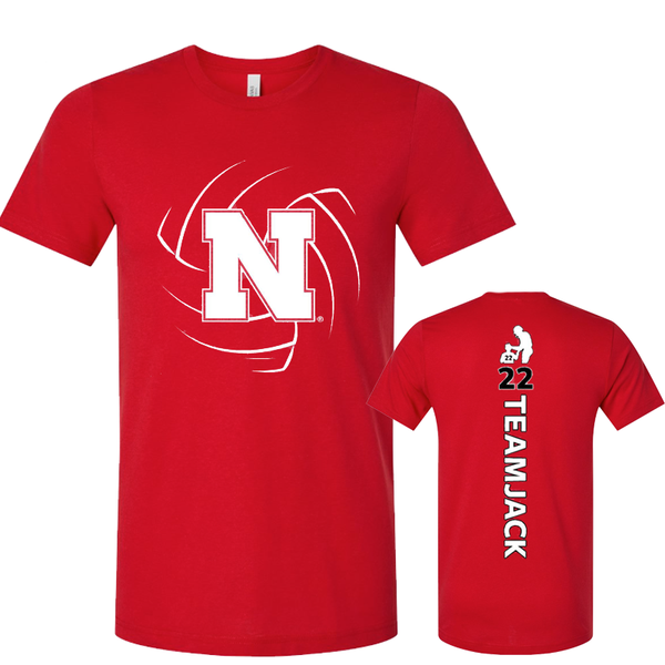 Nebraska Volleyball Tee – Team Jack Foundation Apparel